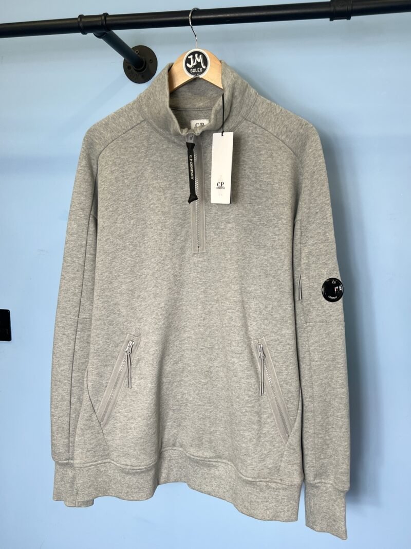 BNWT XL C.P. Company Grey Quarter Zip Sweatshirt Jumper