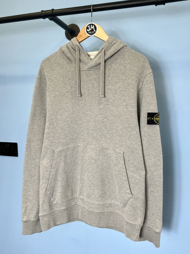 Large Stone Island Grey Hoodie Jumper