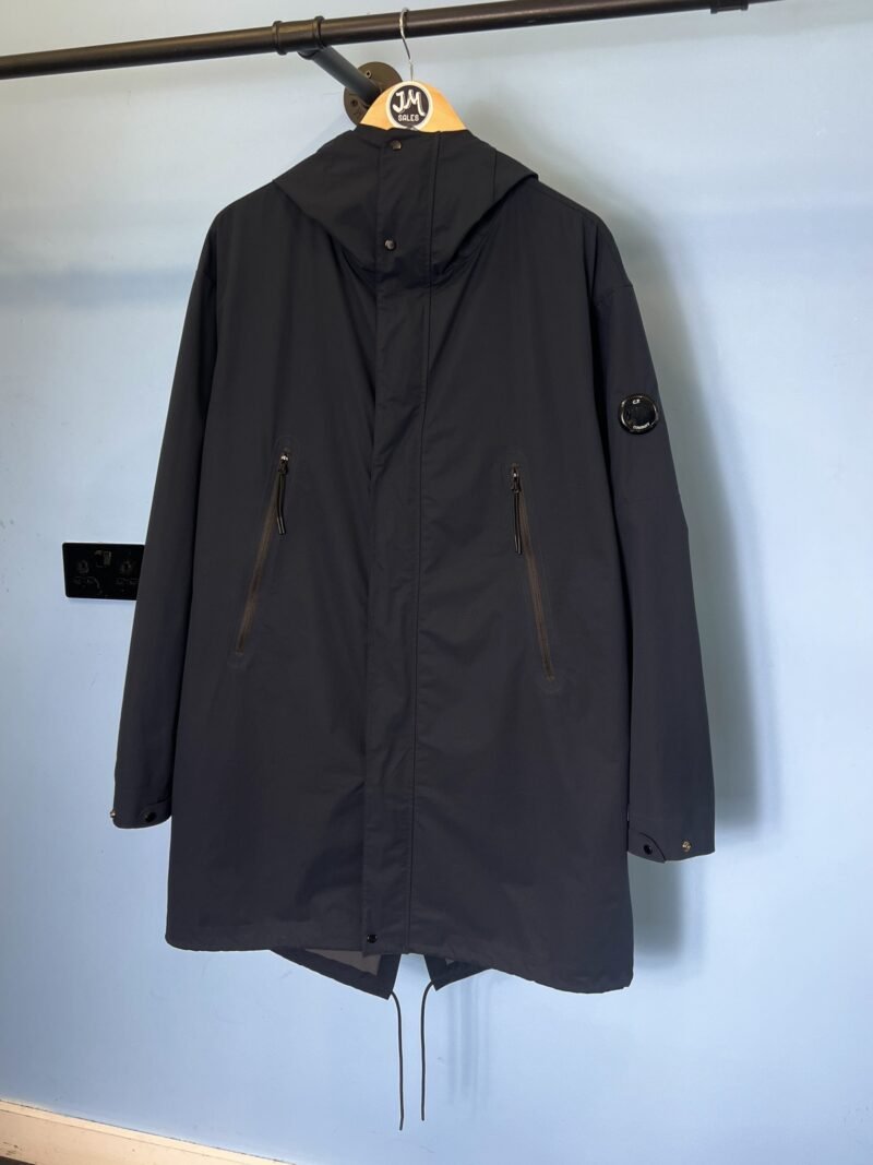 Large C.P. Company Navy Blue Pro-Tek Lightweight Parka Trench Jacket
