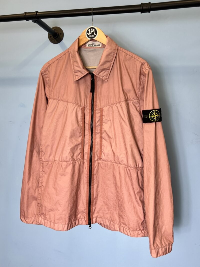 Large Stone Island Pink Membrana 3L TC Overshirt Jacket