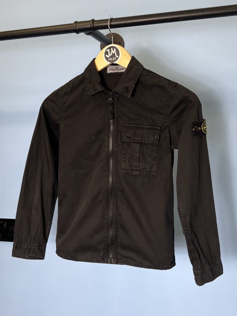 Age 8 Stone Island Black Old Dye Overshirt Jacket