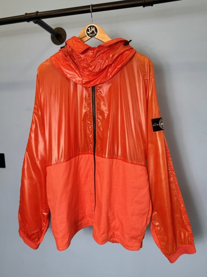 Alternative view of XXL Stone Island Orange Yellow Heat Reactive Lamy with Cotton Linen Tela Jacket