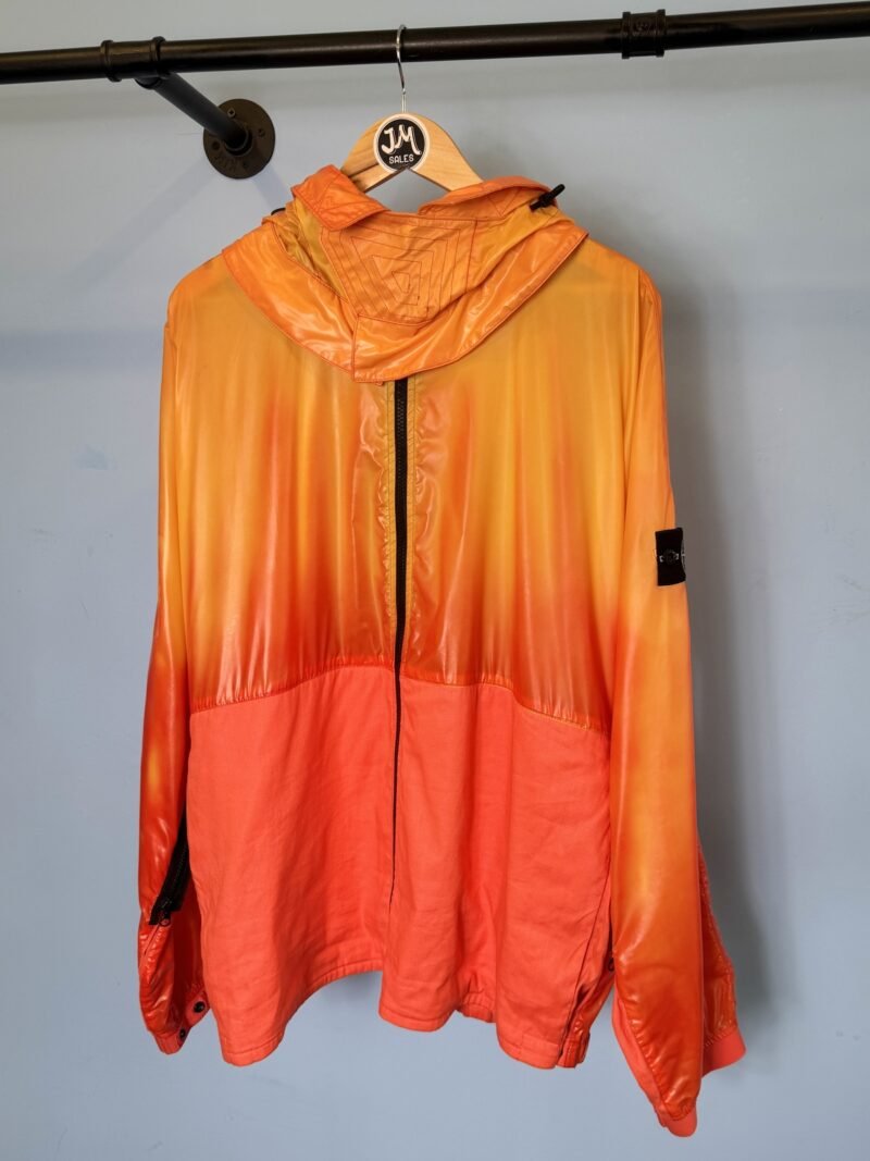 XXL Stone Island Orange Yellow Heat Reactive Lamy with Cotton Linen Tela Jacket - Image 3