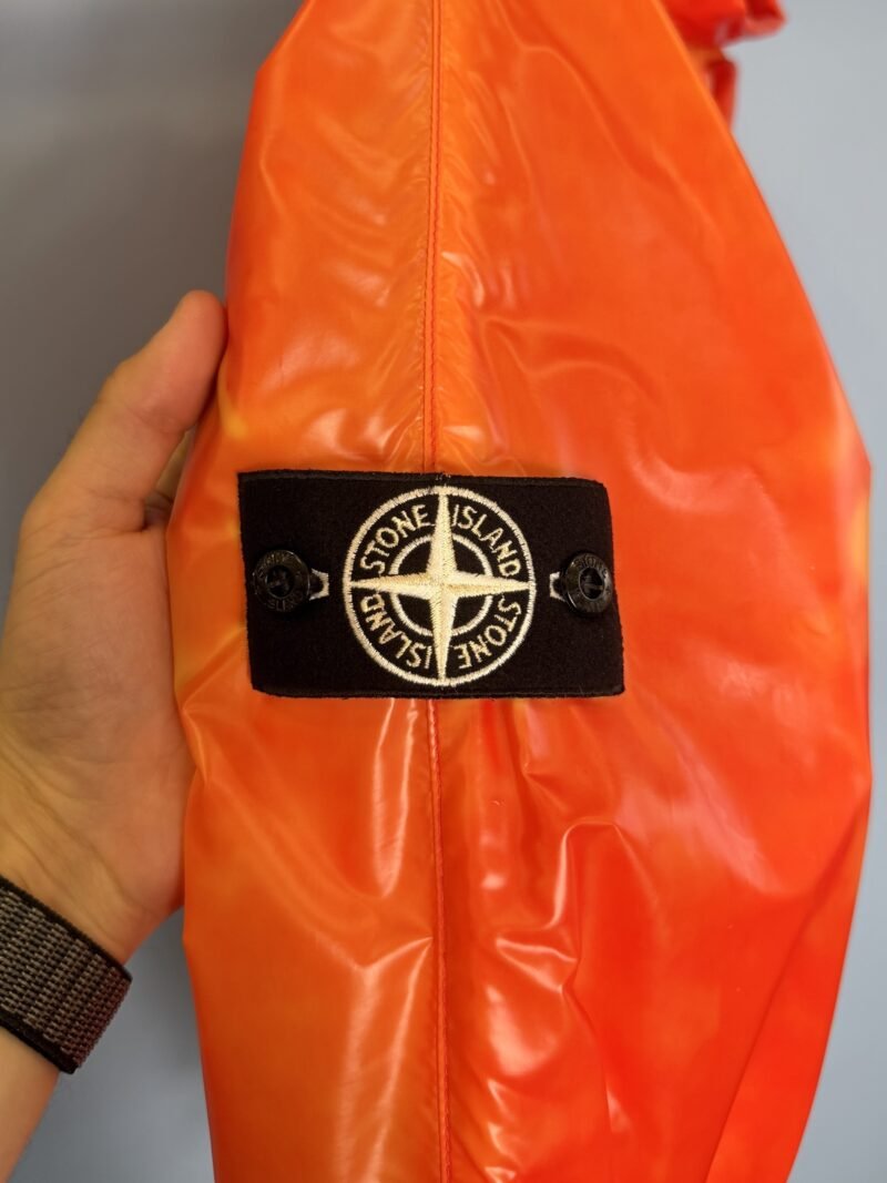 XXL Stone Island Orange Yellow Heat Reactive Lamy with Cotton Linen Tela Jacket - Image 6
