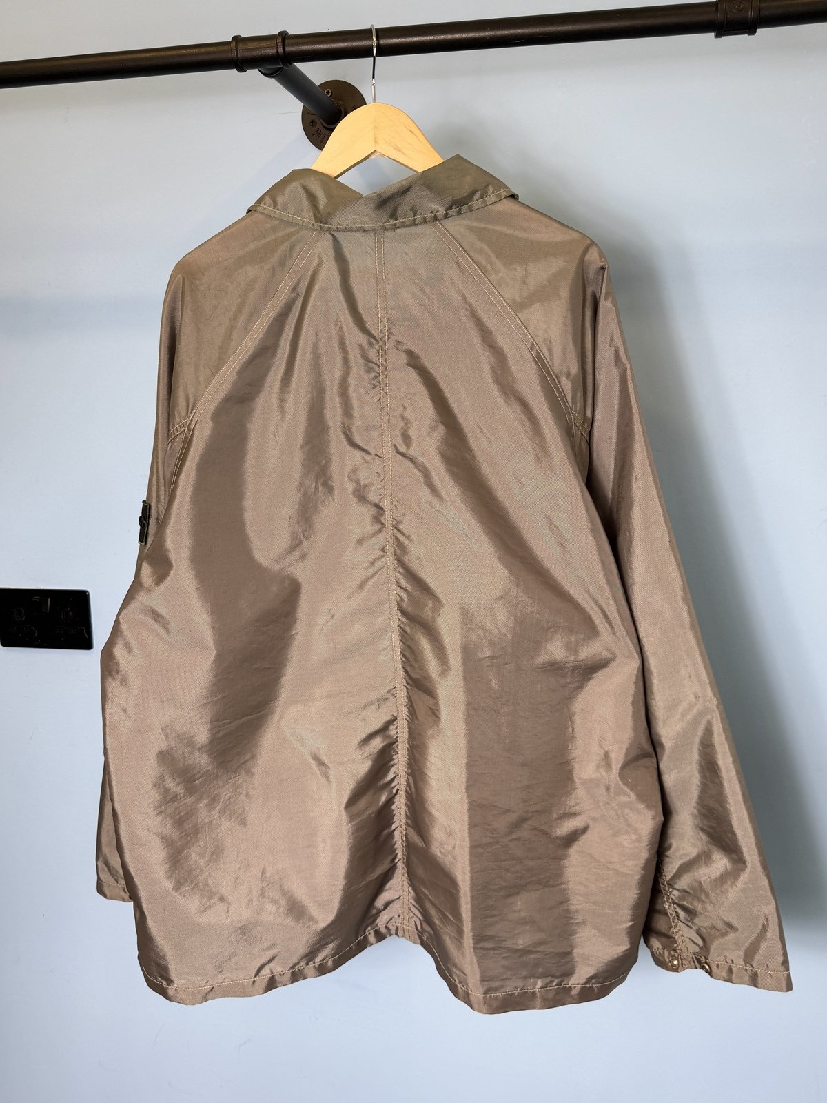 XL Stone Island 1996 Grey Silver Green Edge Badge Formula Steel Jacket - Image 4