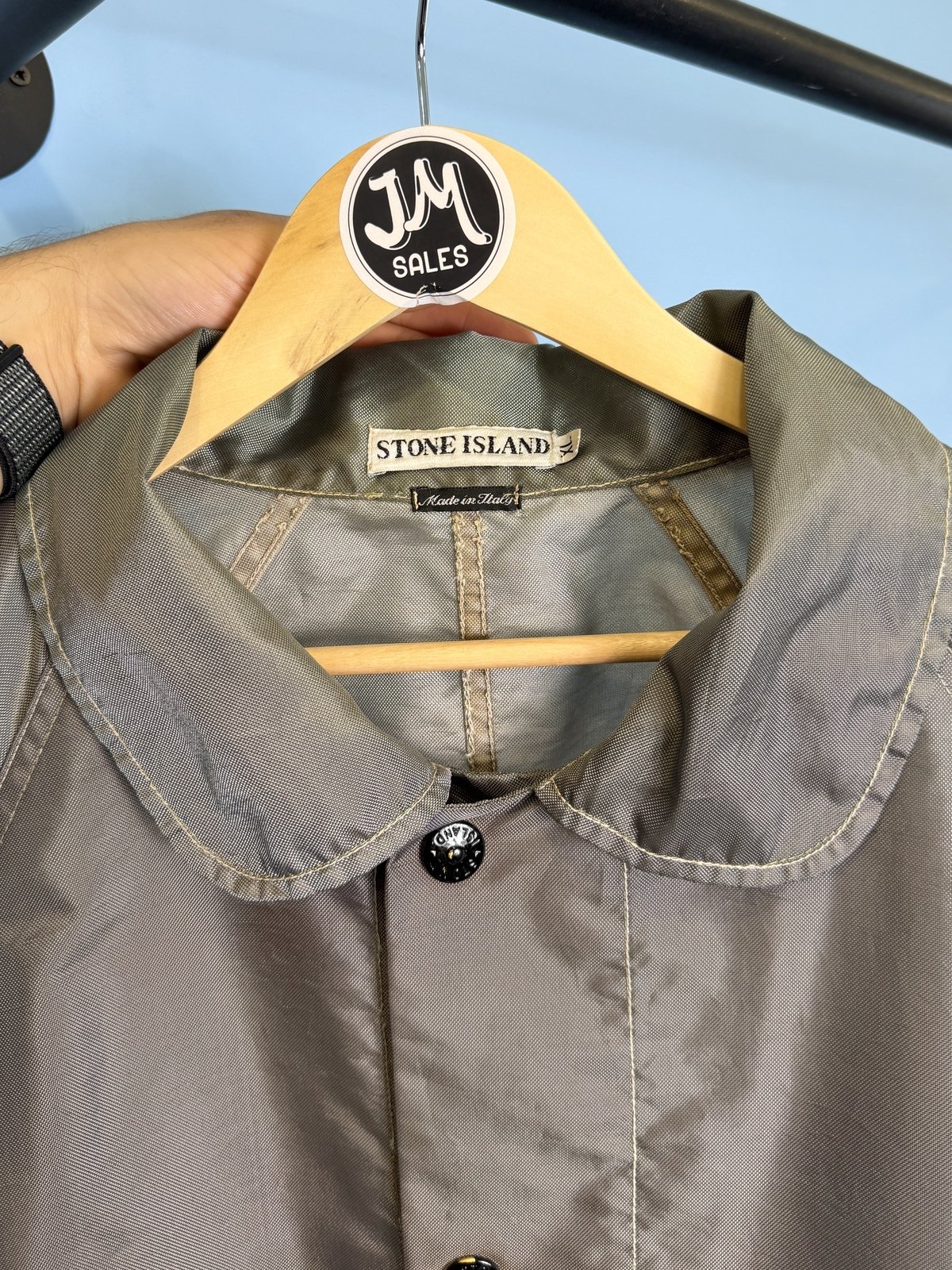 XL Stone Island 1996 Grey Silver Green Edge Badge Formula Steel Jacket - Image 5