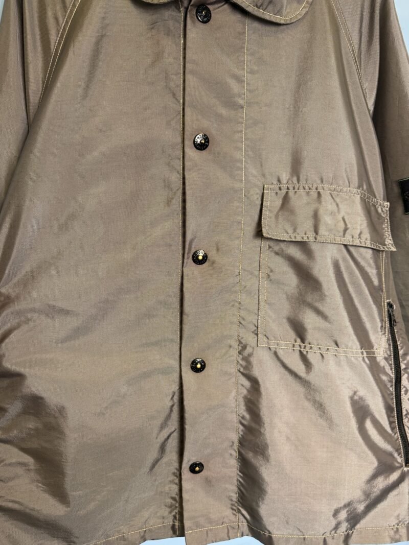 XL Stone Island 1996 Grey Silver Green Edge Badge Formula Steel Jacket - Image 7