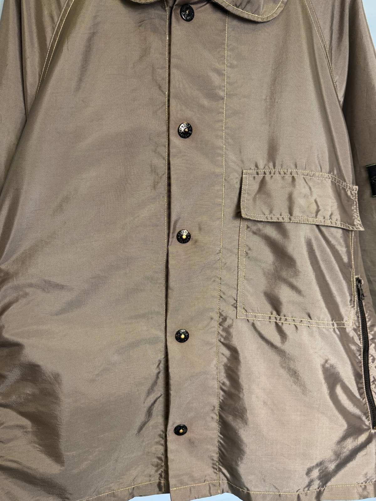 XL Stone Island 1996 Grey Silver Green Edge Badge Formula Steel Jacket - Image 7