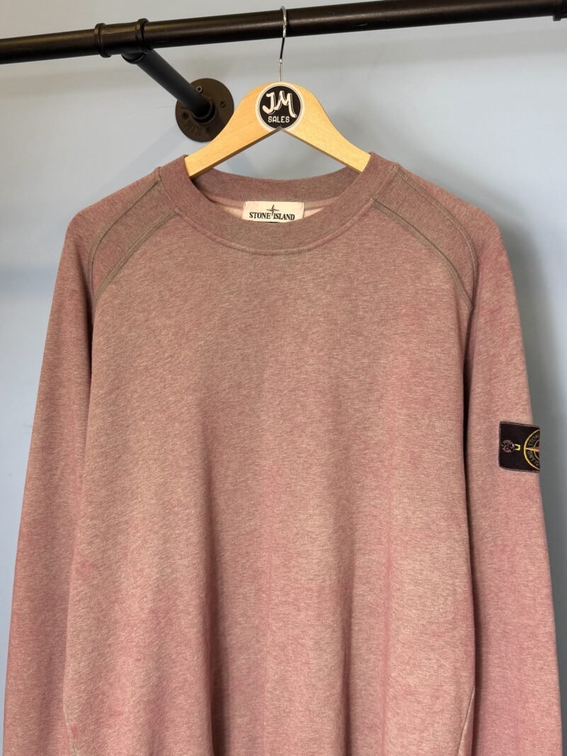 XL Stone Island Grey Purple Dust Crewneck Sweatshirt Jumper - Image 2