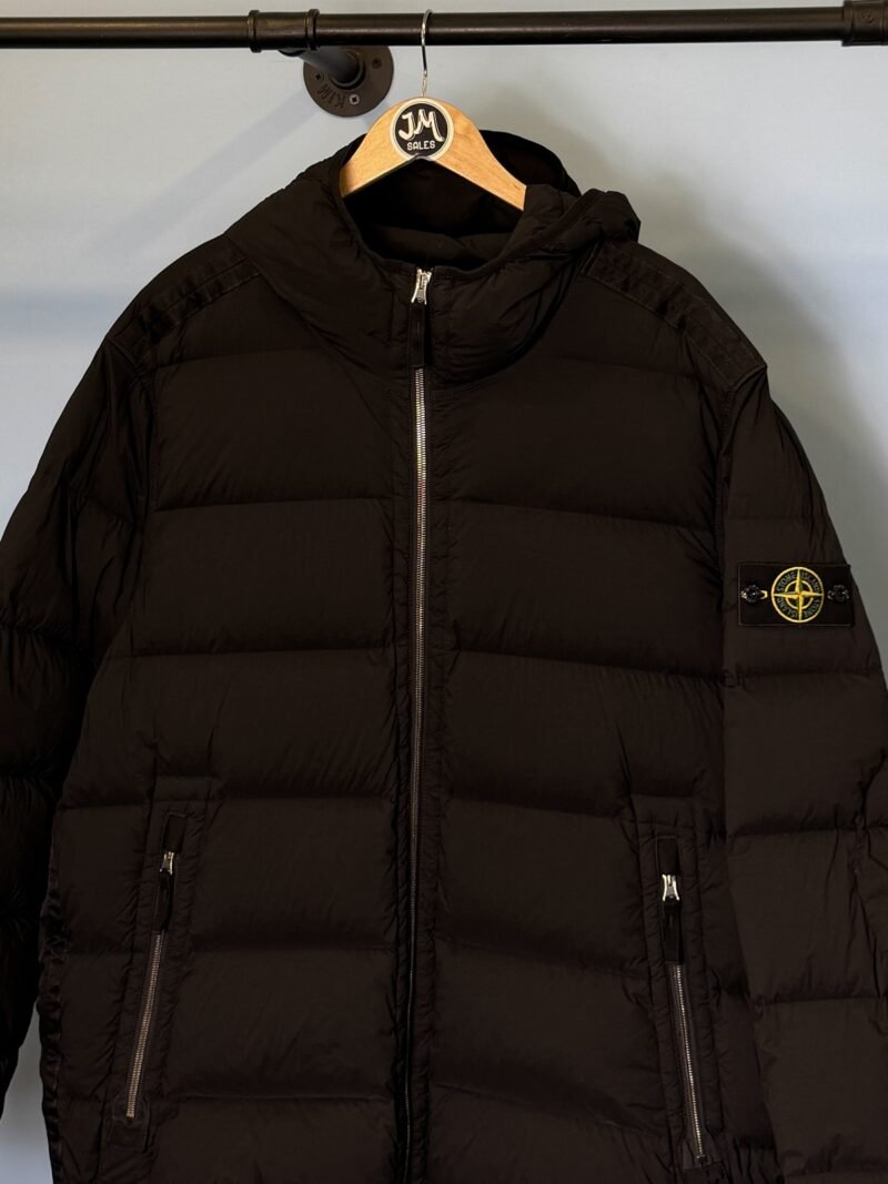 XXL Stone Island Black Seamless Tunnel Nylon Down TC Coat Jacket - Image 3
