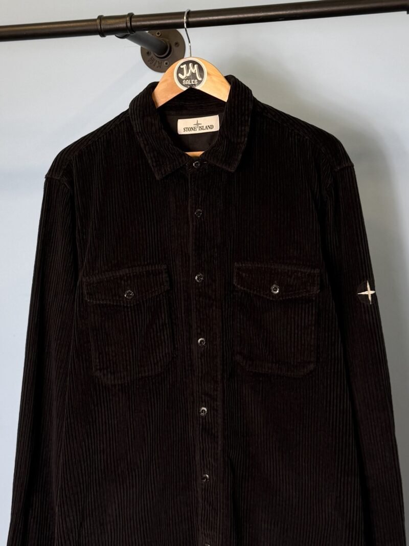 Alternative view of XL Stone Island Black Corduroy Cord Overshirt Jacket