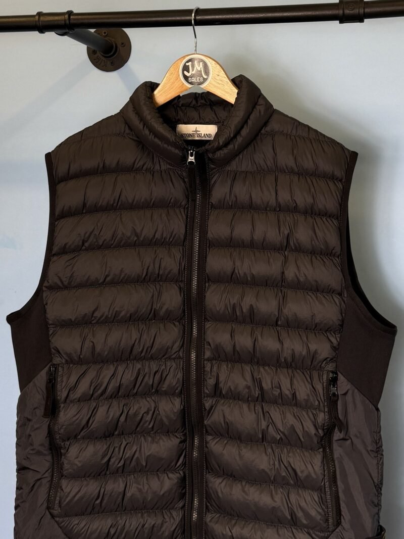 Alternative view of XXL Stone Island Black Garment Dyed Micro Yarn Down Gilet Body Warmer Jacket