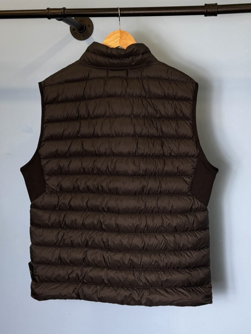 XXL Stone Island Black Garment Dyed Micro Yarn Down Gilet Body Warmer Jacket - Image 4