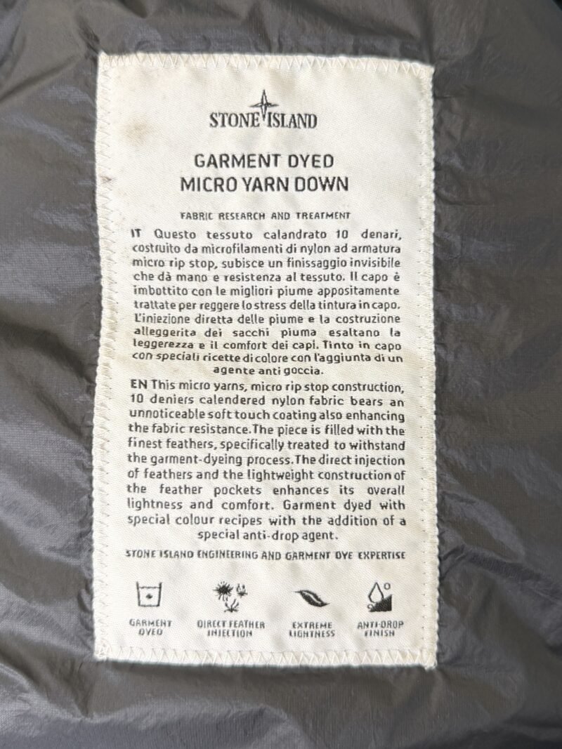 XXL Stone Island Black Garment Dyed Micro Yarn Down Gilet Body Warmer Jacket - Image 5
