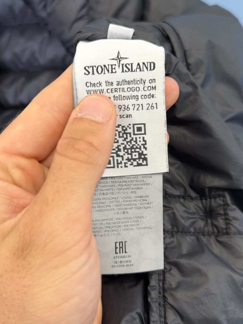 XXL Stone Island Black Garment Dyed Micro Yarn Down Gilet Body Warmer Jacket - Image 6