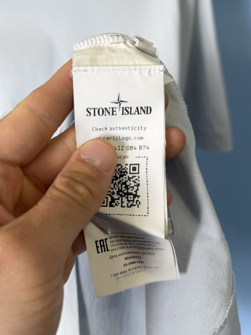 Medium Stone Island Ice Blue T-Shirt - Image 4