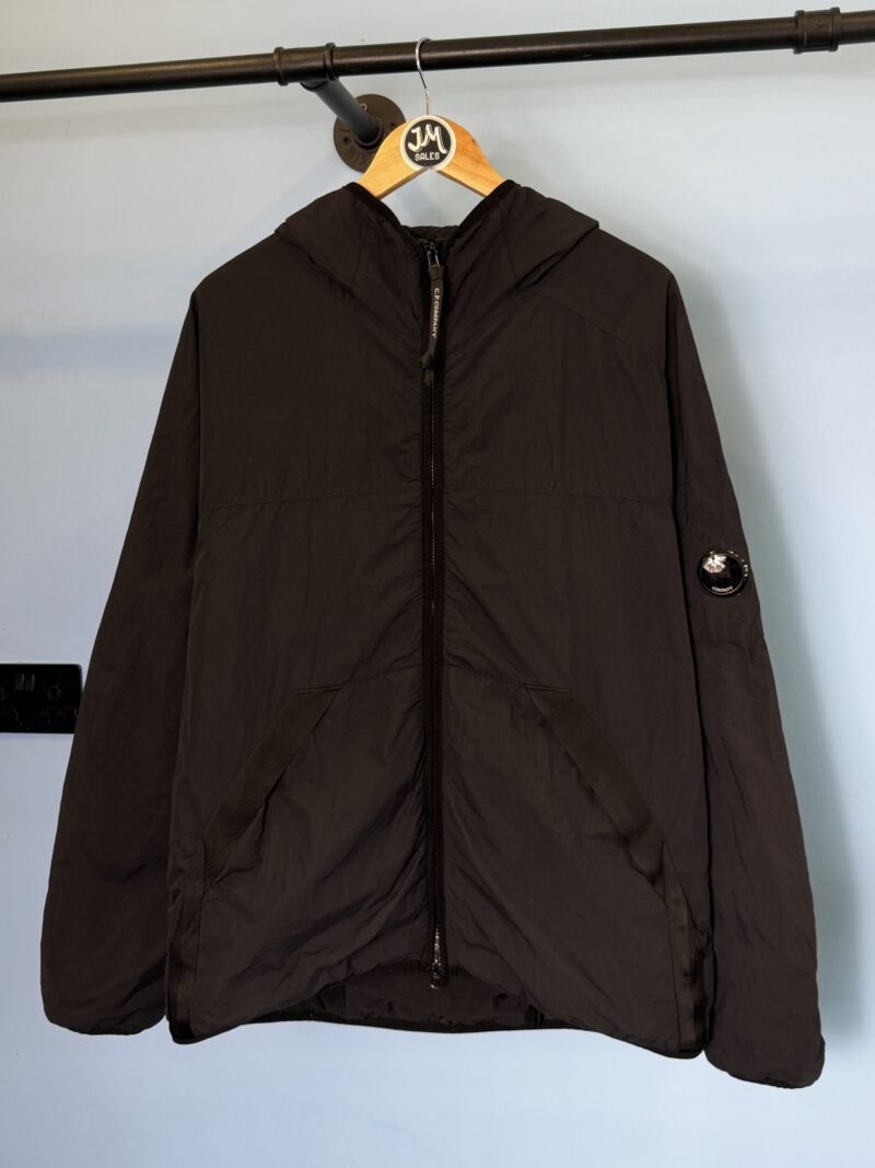 XL C.P. Company Black Flatt Nylon Lightweight Jacket