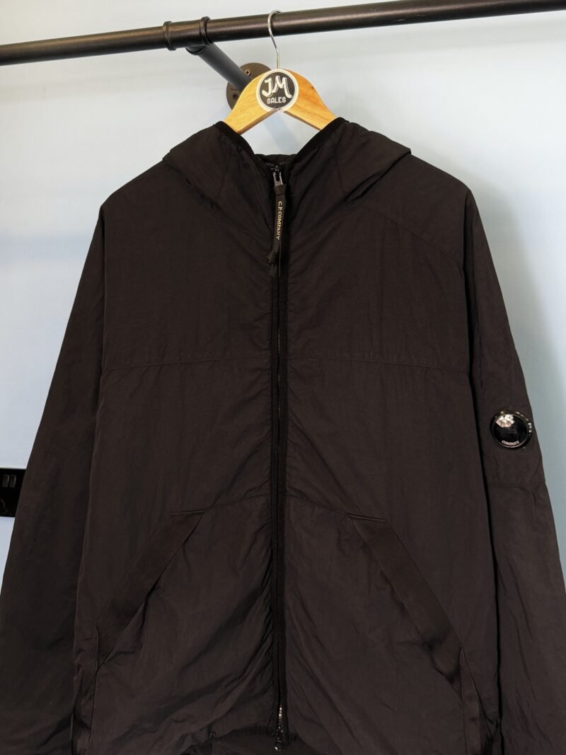 XL C.P. Company Black Flatt Nylon Lightweight Jacket - Image 3