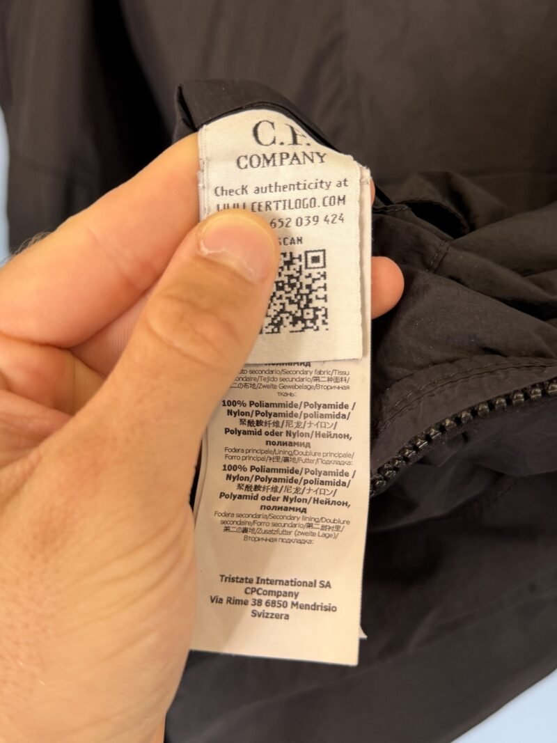 XL C.P. Company Black Flatt Nylon Lightweight Jacket - Image 6