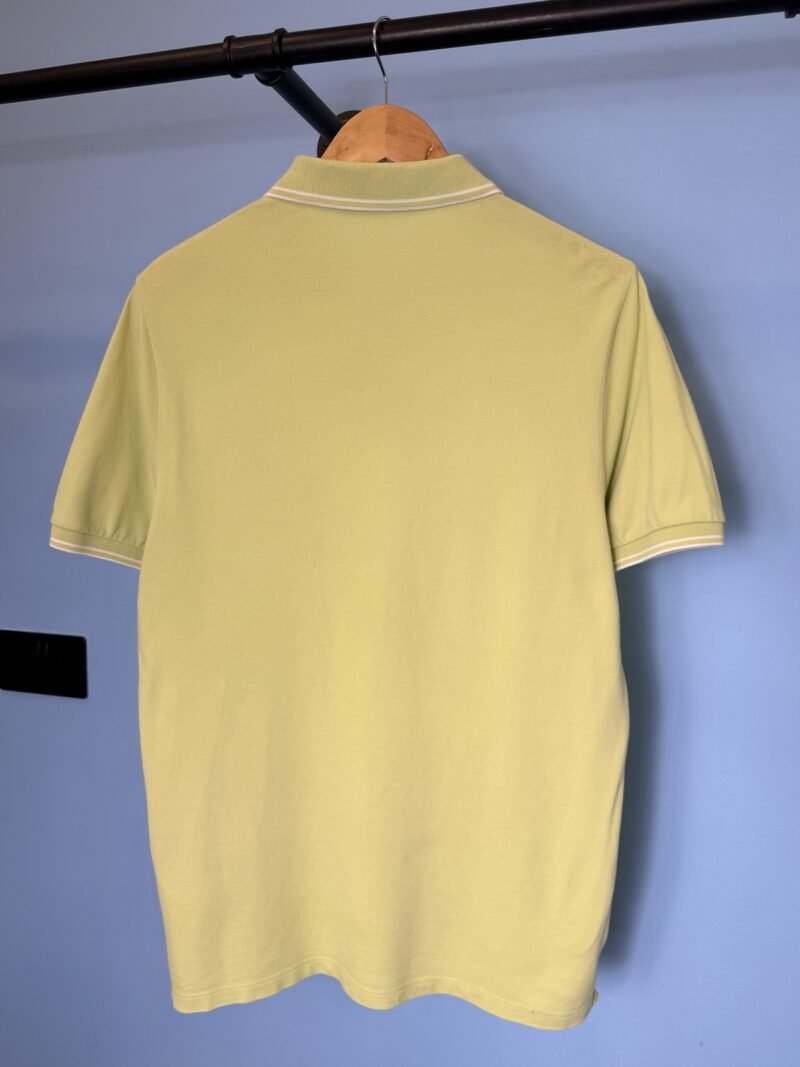 Medium Stone Island Yellow Green Slim Fit Polo Shirt - Image 3