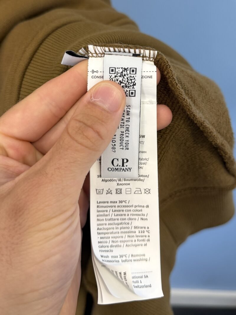Medium C.P. Company Brown Quarter Zip Sweatshirt Jumper - Image 3