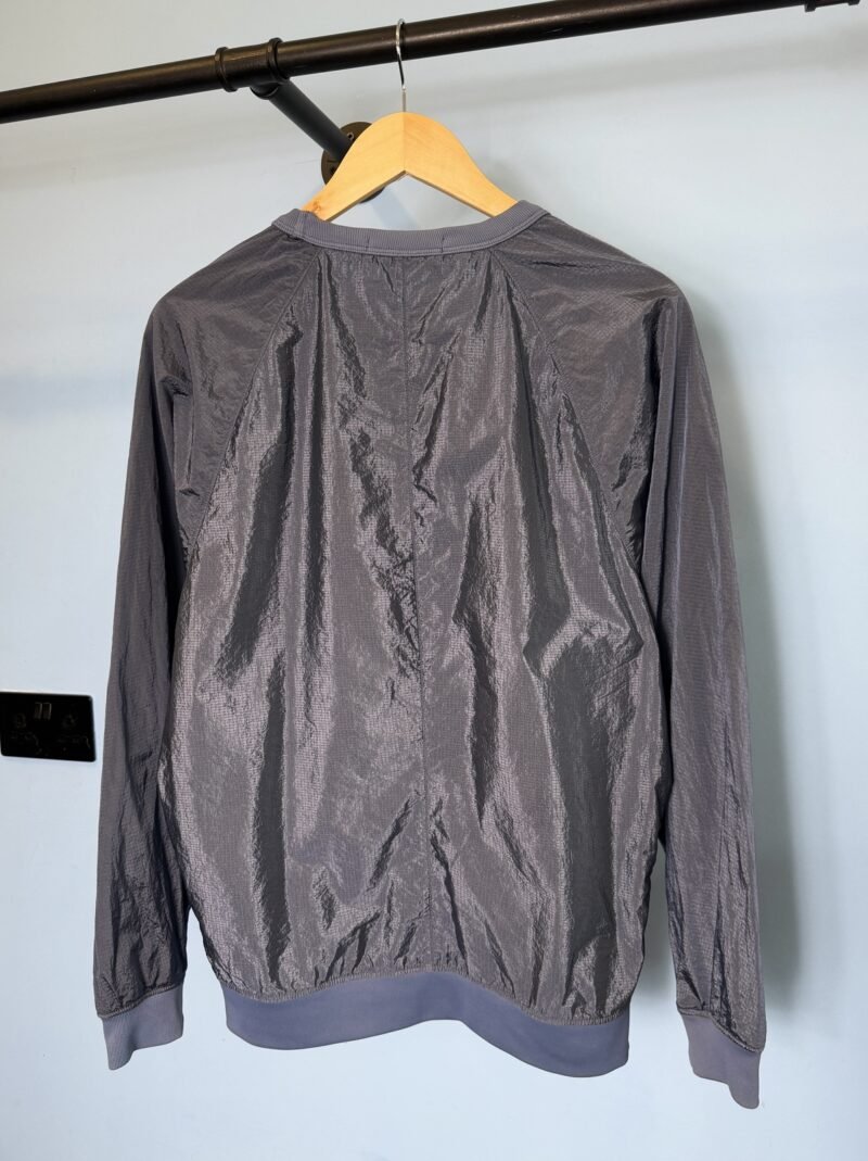 Small Stone Island Blue Nylon Metal Shimmer Jumper - Image 4
