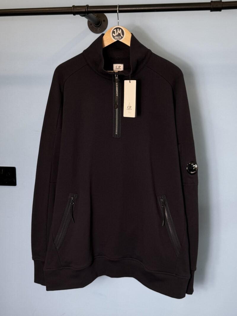BNWT 3XL C.P. Company Navy Blue Quarter Zip Sweatshirt Jumper
