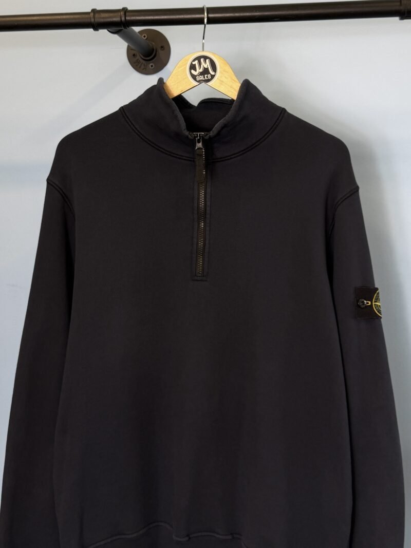 Alternative view of XL Stone Island Navy Blue Quarter Zip Sweatshirt Jumper