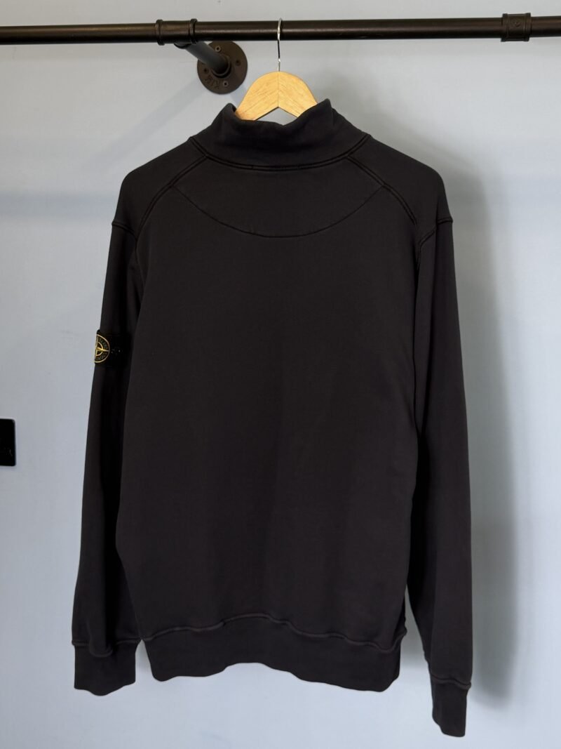 XL Stone Island Navy Blue Quarter Zip Sweatshirt Jumper - Image 3