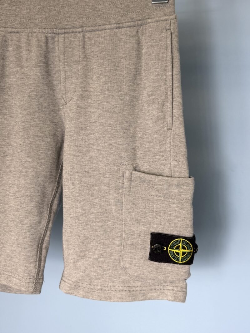 Alternative view of Age 8 Stone Island Junior Grey Cotton Cargo Shorts