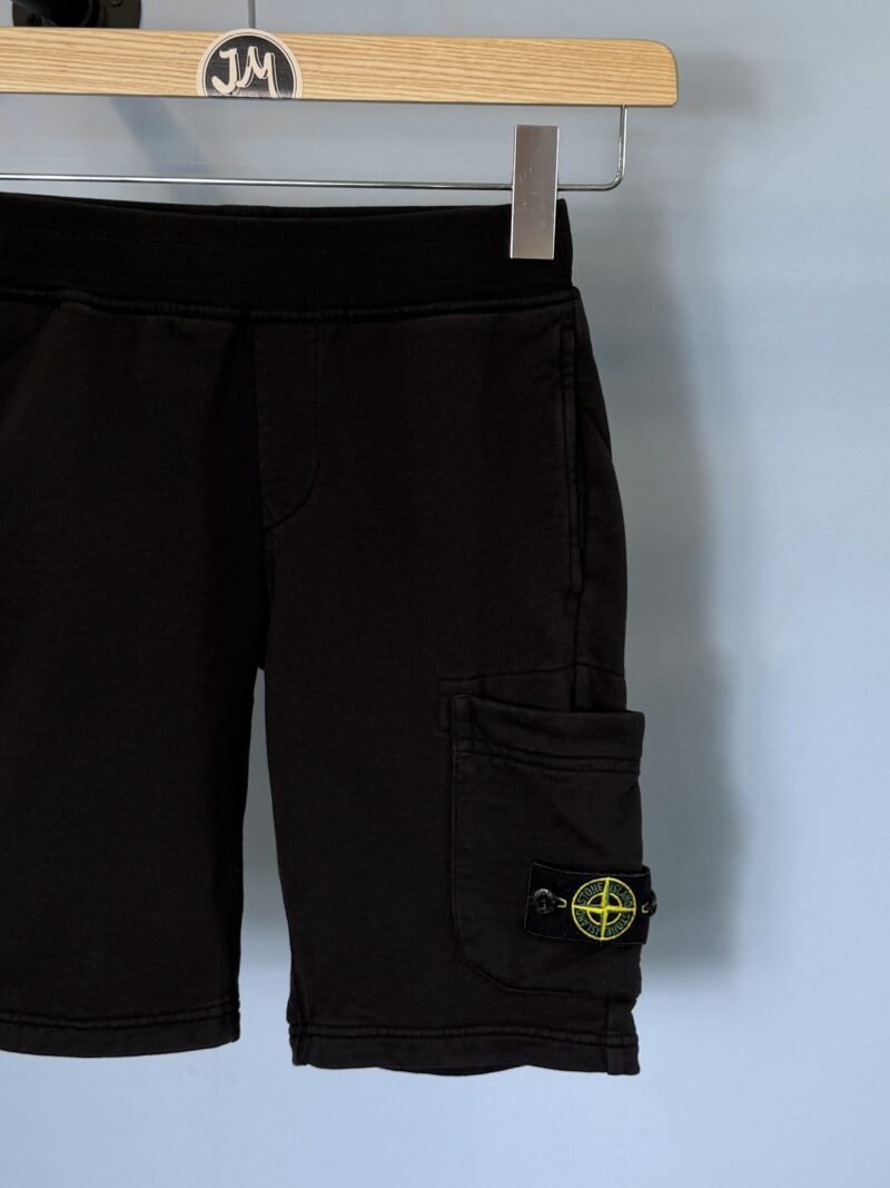 Alternative view of Age 8 Stone Island Black Jogger Cargo Shorts