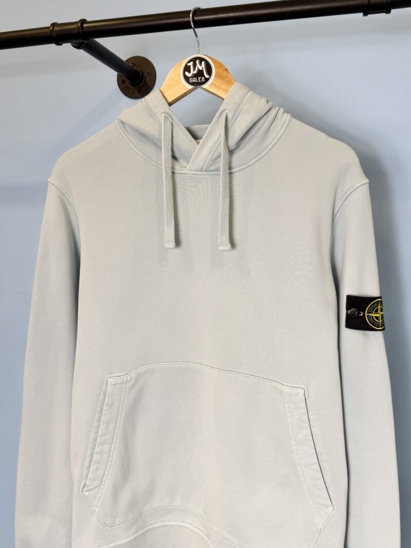 Alternative view of Medium Stone Island Ice Blue Hoodie Jumper