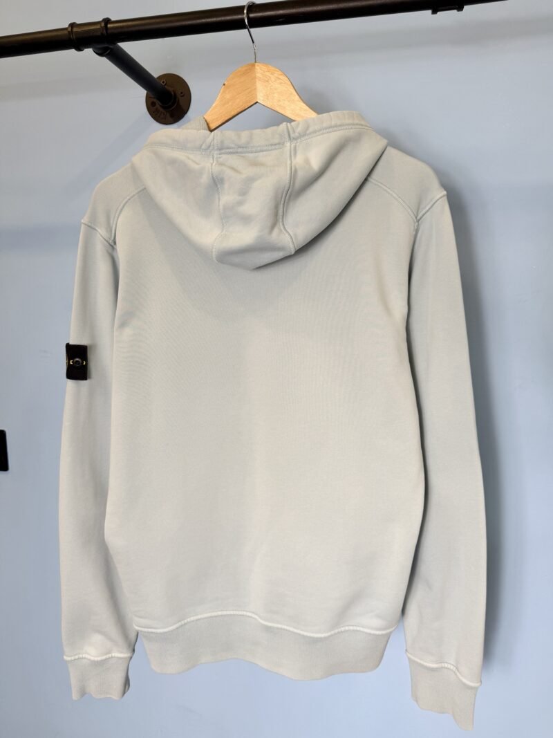 Medium Stone Island Ice Blue Hoodie Jumper - Image 3