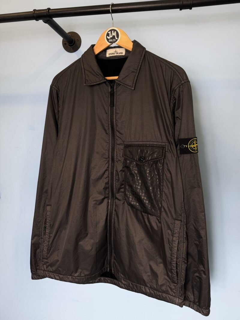 XL Stone Island Black Lamy Flock Overshirt Jacket