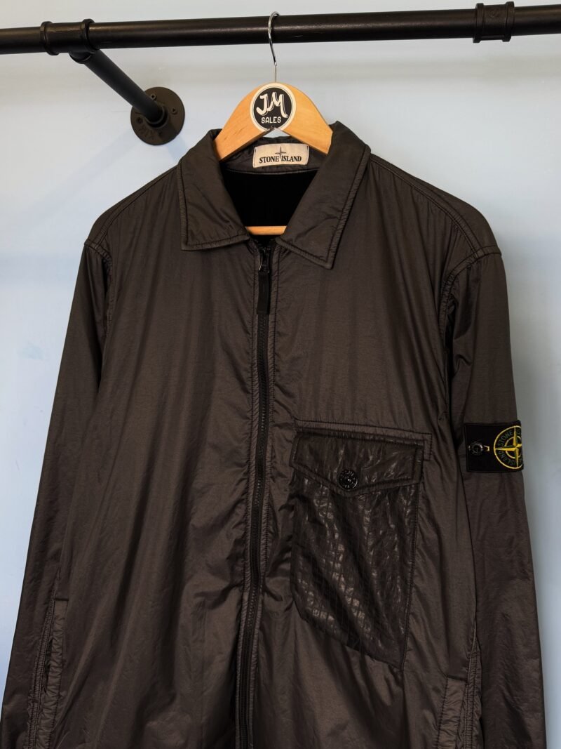 Alternative view of XL Stone Island Black Lamy Flock Overshirt Jacket