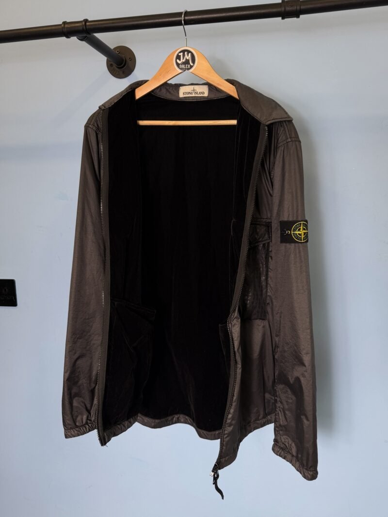 XL Stone Island Black Lamy Flock Overshirt Jacket - Image 3