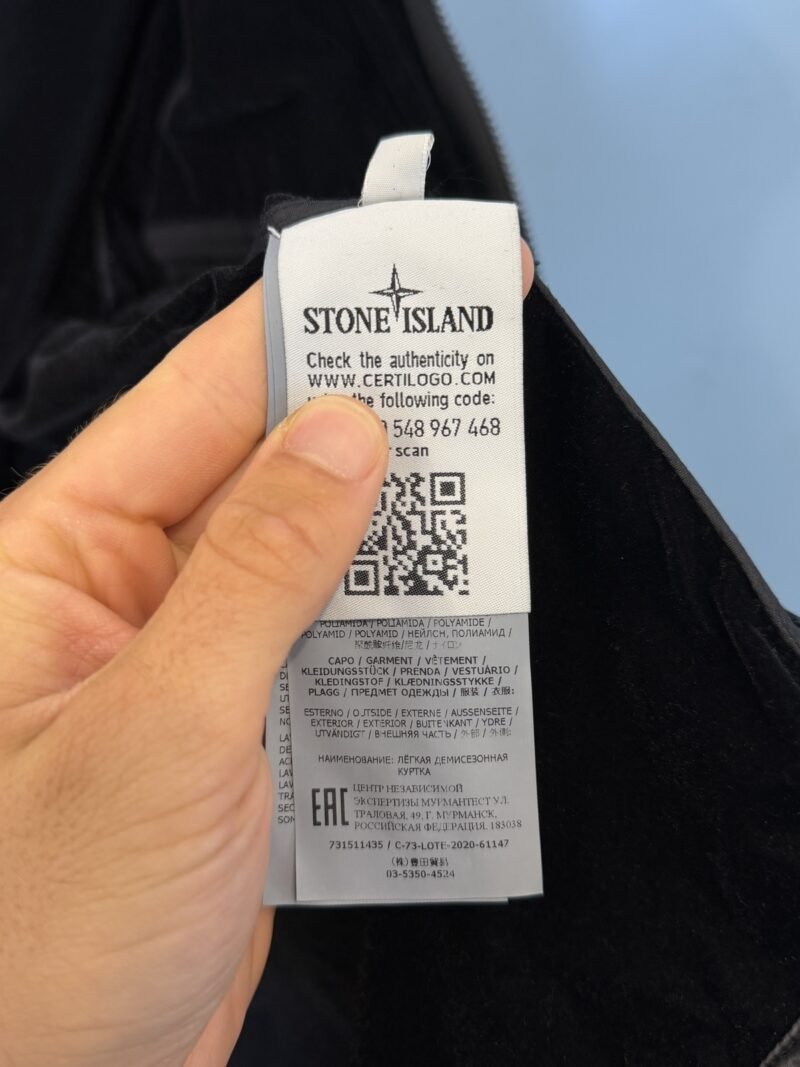 XL Stone Island Black Lamy Flock Overshirt Jacket - Image 5