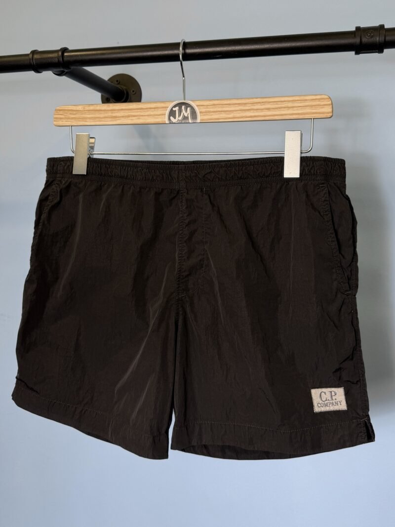 Alternative view of Large C.P. Company Black Chrome Nylon Metal Swim Shorts 34W