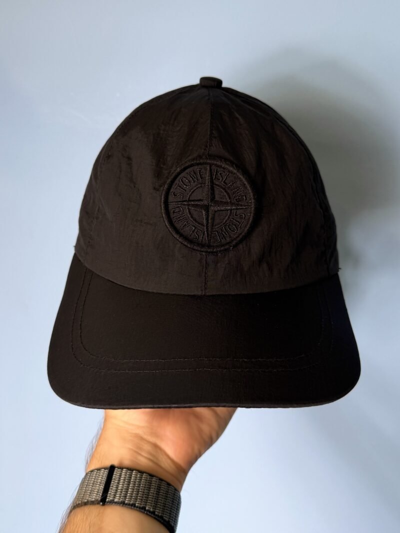 Alternative view of Large Stone Island Black Nylon Metal Baseball Cap