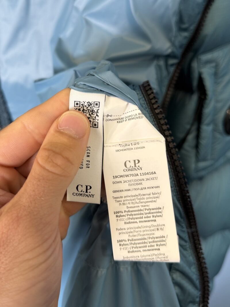 XXL C.P. Company Aegean Light Blue D.D. Shell Down Puffer Jacket - Image 6