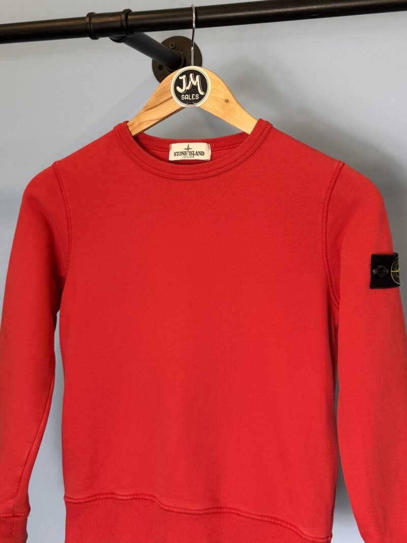 Alternative view of Age 8 Stone Island Junior Red Crewneck Sweatshirt Jumper