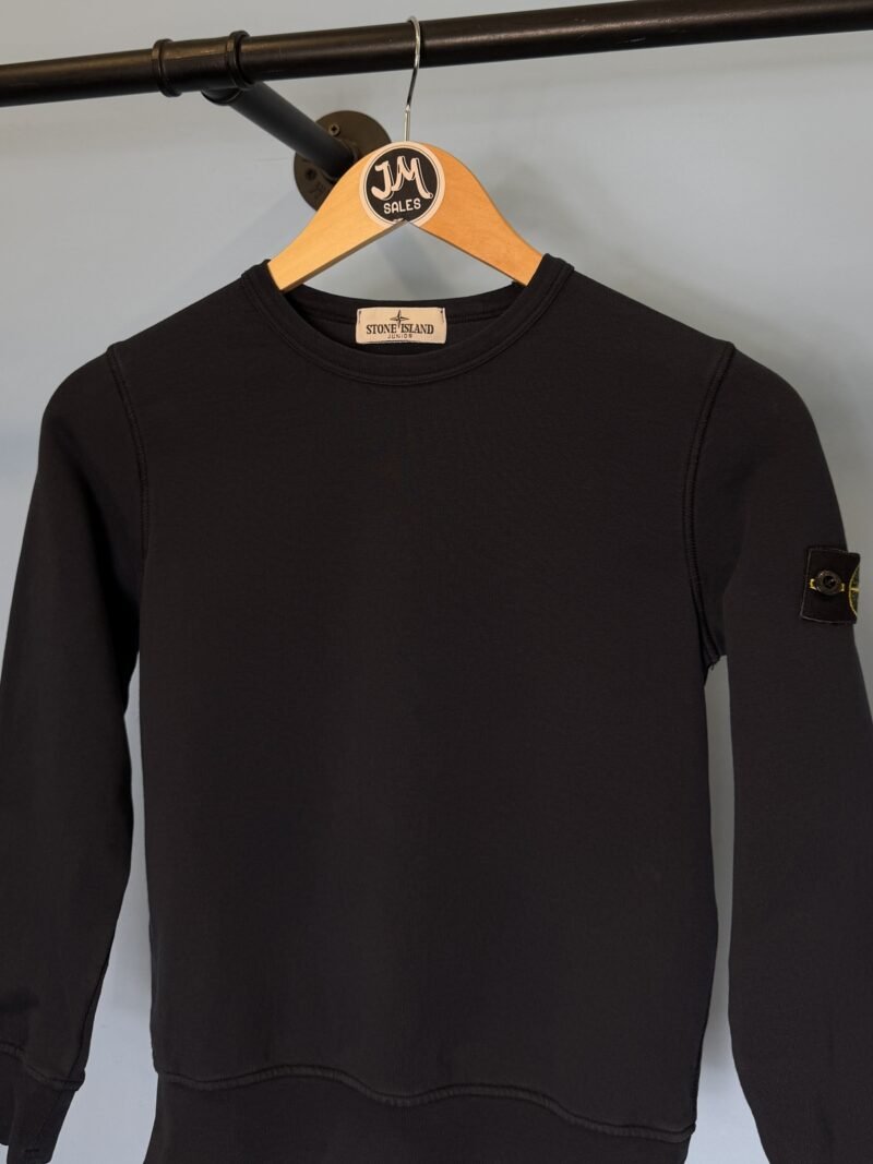 Alternative view of Age 8 Stone Island Junior Navy Blue Crewneck Sweatshirt Jumper