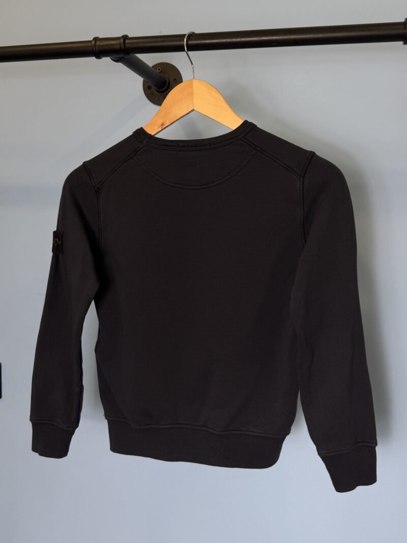 Age 8 Stone Island Junior Navy Blue Crewneck Sweatshirt Jumper - Image 3