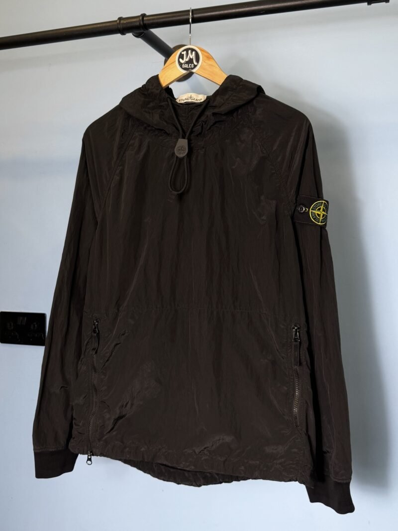 Medium Stone Island Black Nylon Metal Smock Lightweight Jacket