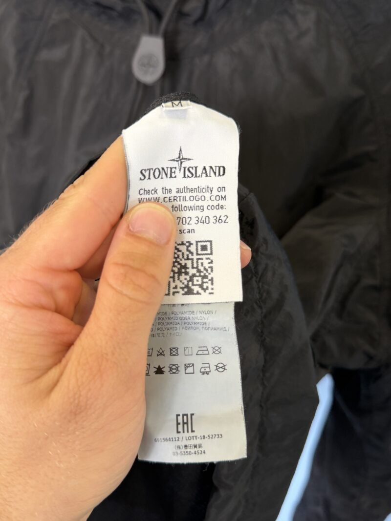 Medium Stone Island Black Nylon Metal Smock Lightweight Jacket - Image 5