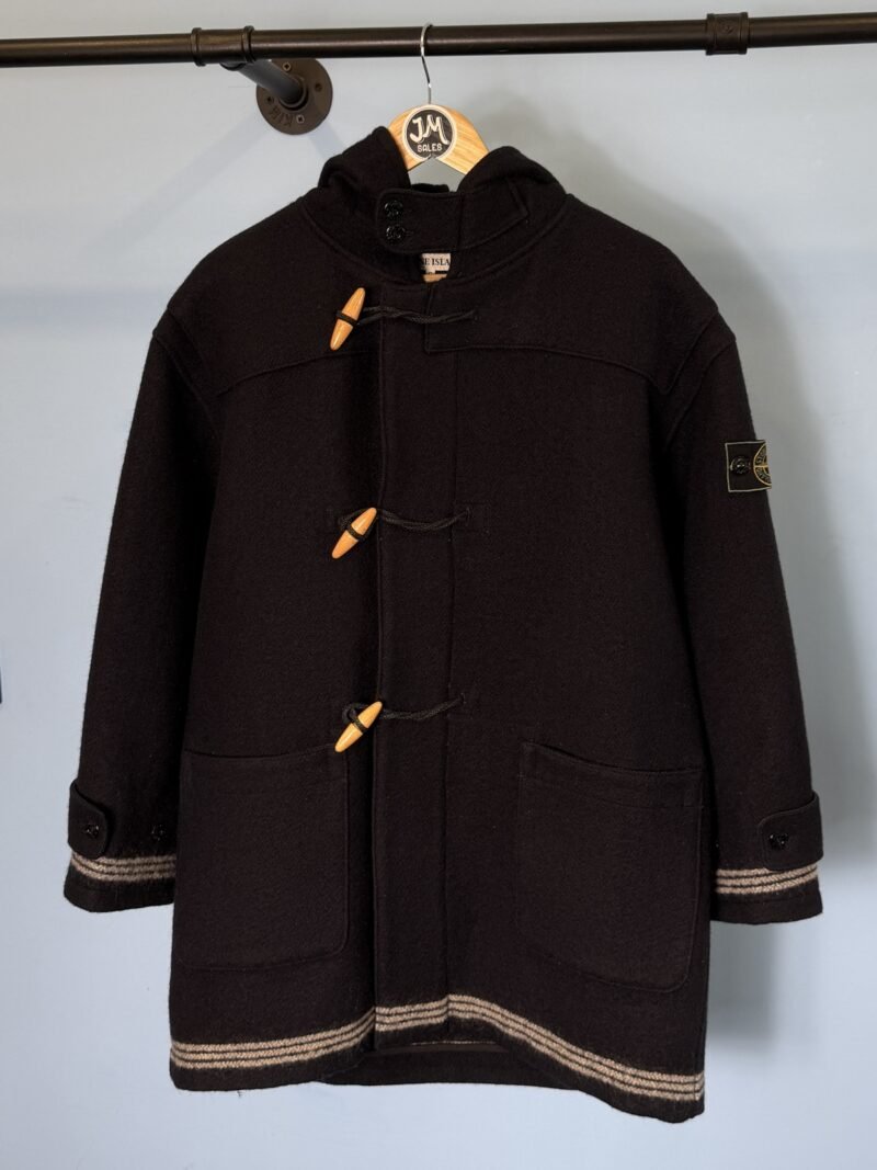 Alternative view of Small Stone Island 1987 Navy Blue Montgomery Duffle Jacket with Green Edge Badge