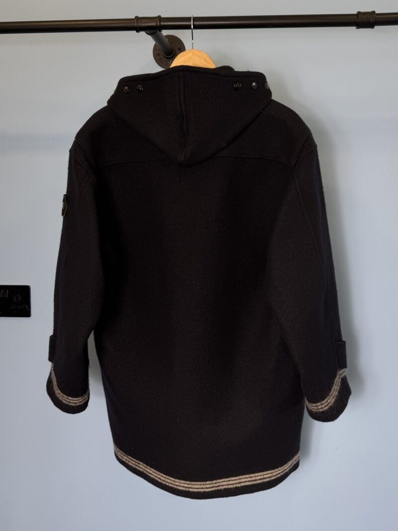 Small Stone Island 1987 Navy Blue Montgomery Duffle Jacket with Green Edge Badge - Image 6