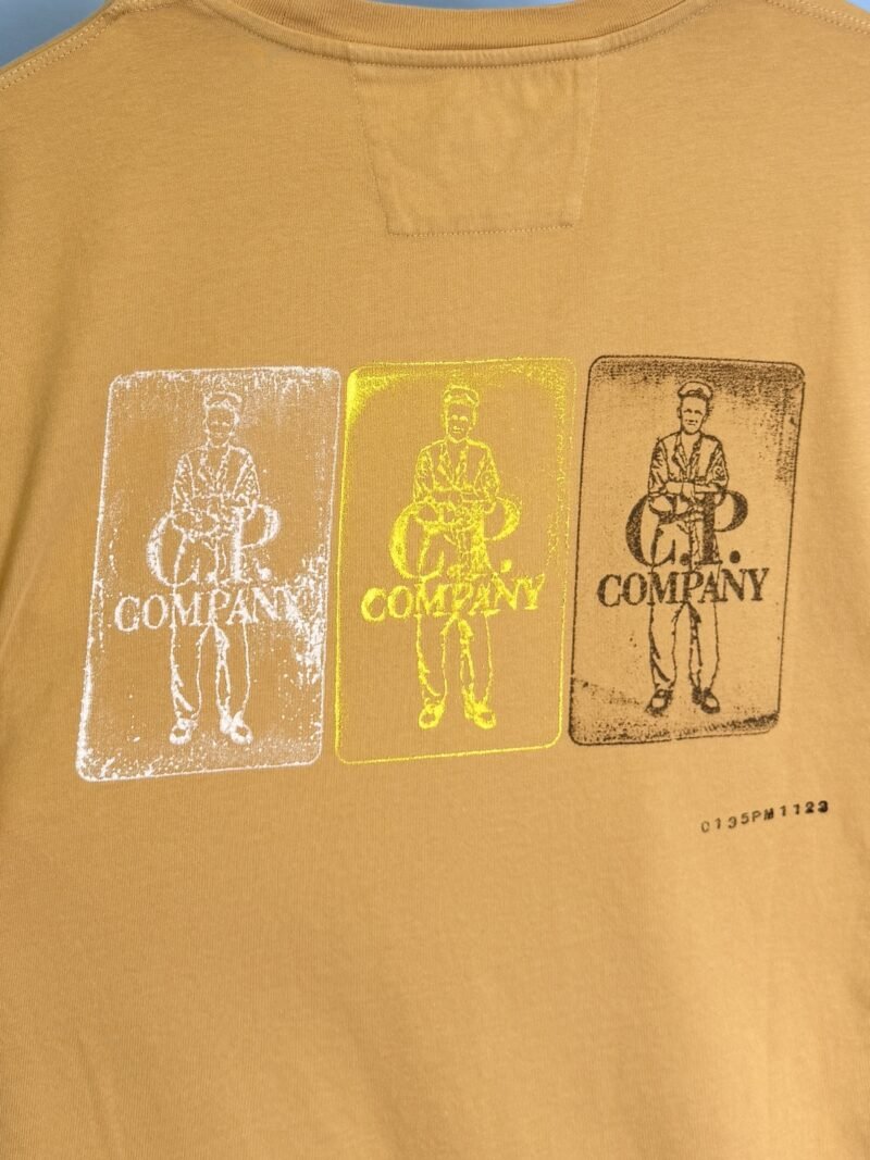 BNWT Large C.P. Company Light Apricot Orange Graphic Print T-Shirt - Image 6