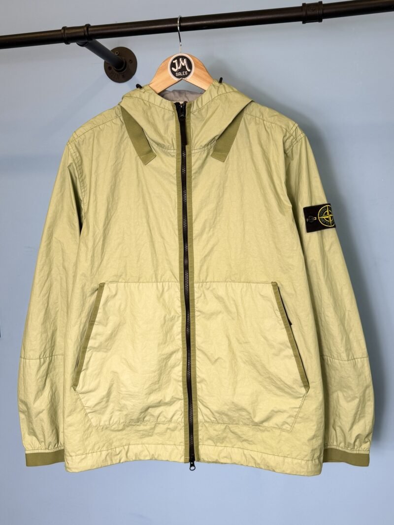 Large Stone Island Light Green Membrana 3L TC Lightweight Jacket