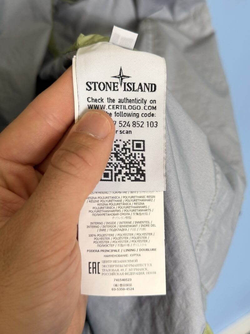 Large Stone Island Light Green Membrana 3L TC Lightweight Jacket - Image 6
